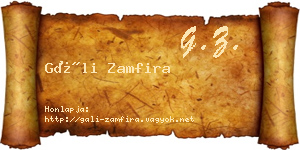 Gáli Zamfira névjegykártya